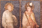 Simone Martini St Francis and St Louis of Toulouse painting